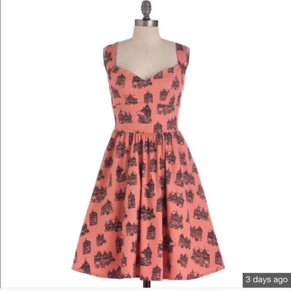 Modcloth Dresses & Skirts - Nooworks Pink Vintage House dress size Small